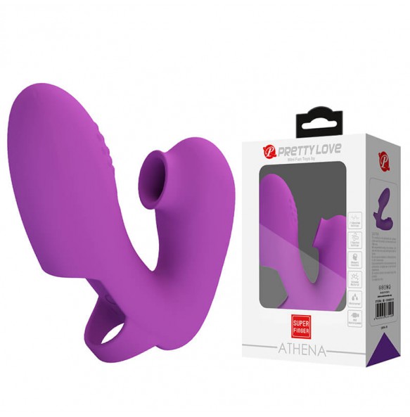 PRETTY LOVE - ATHENA Finger Suction Vibrator (Chargeable - Purple)